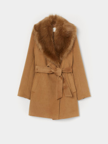 Пальто H&M модель 8813492wtr_Светло-коричневый Фото