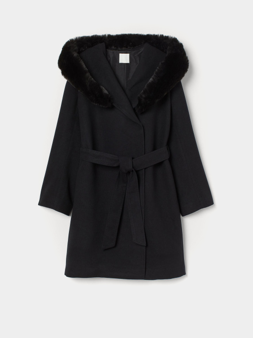 Пальто H&M модель 8912472wtr_Черный Фото