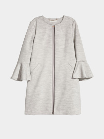 Пальто H&M модель 5068235dm_светло-серый меланж Фото