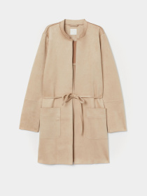 Пальто H&M модель 8158481log_Светло-бежевый Пальто H&M модель 8158481log_Светло-бежевый Фото