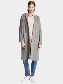 Пальто H&M модель 3901634RP6_серый Фото