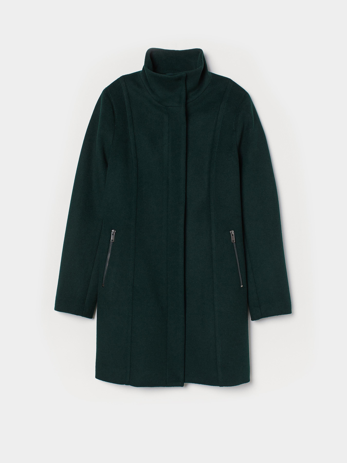 Пальто H&M модель 6617940wt_темно-зеленый Фото