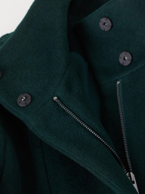 Пальто H&M модель 6617940wt_темно-зеленый Фото