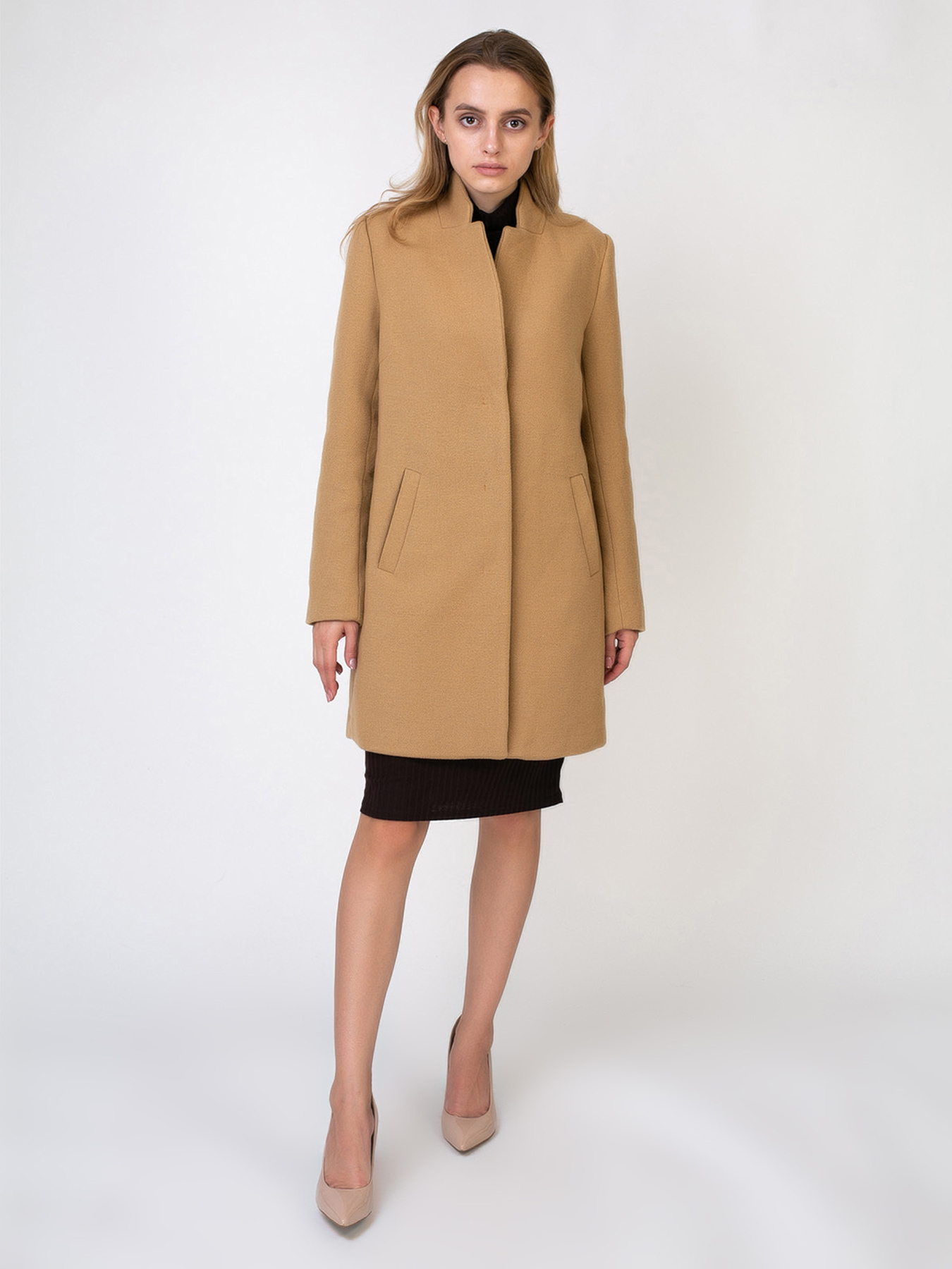 Пальто H&M модель 6626440Awt_бежевый Фото