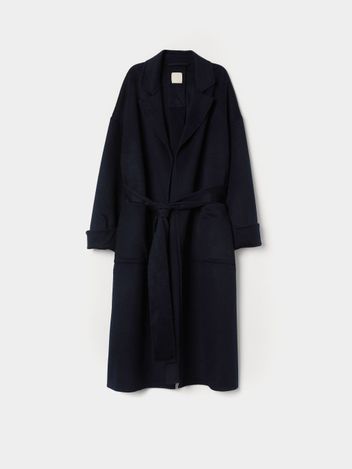 Пальто H&M модель 7842650wt_Темно-синий Фото