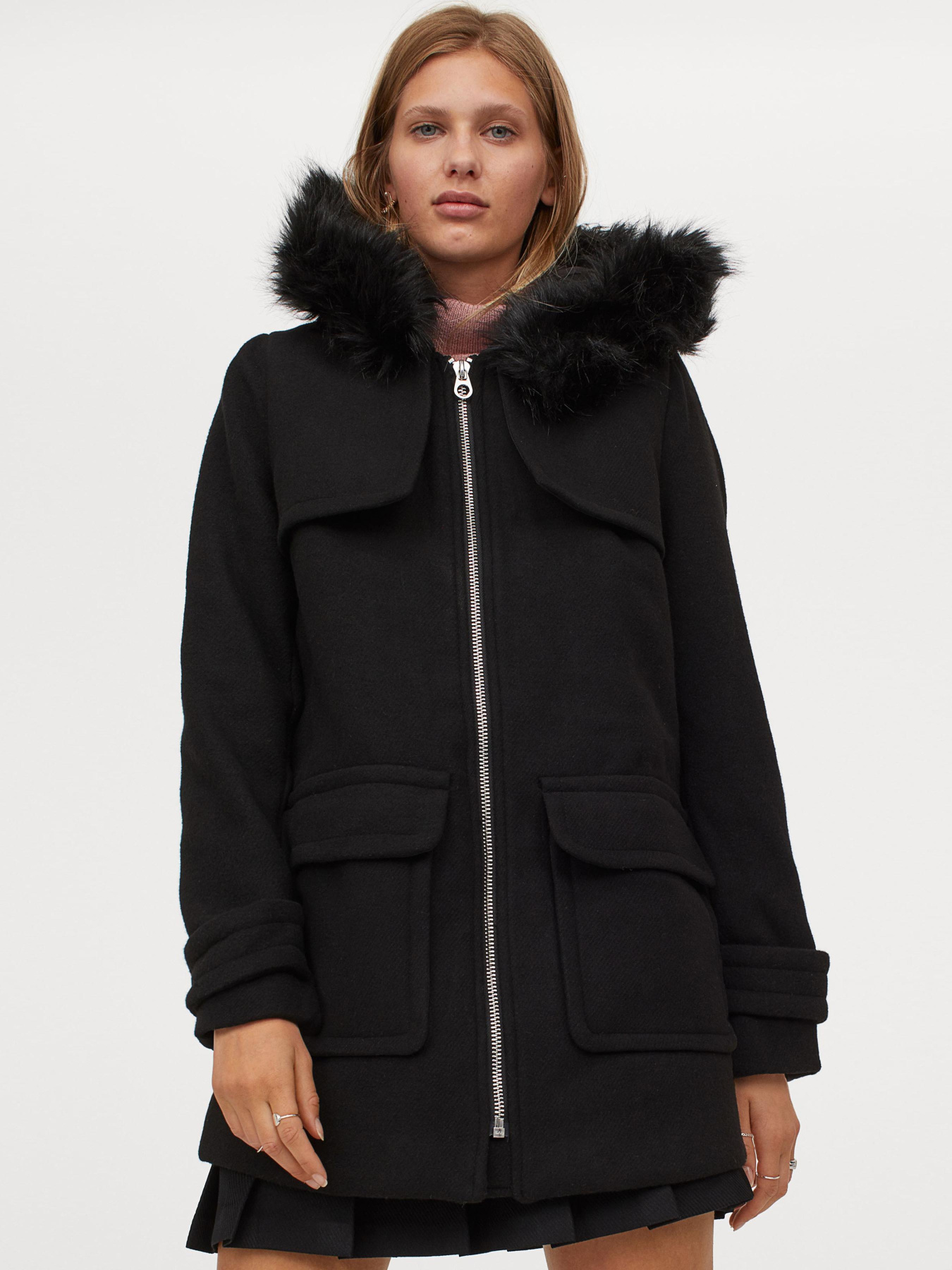 Пальто H&M модель 7604580wt_черный Фото