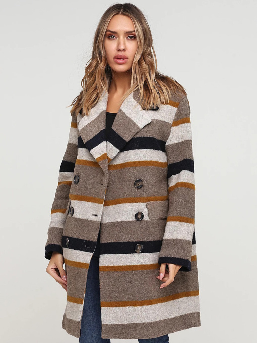 Пальто H&M модель 6905938dlog_Комбинированный Фото