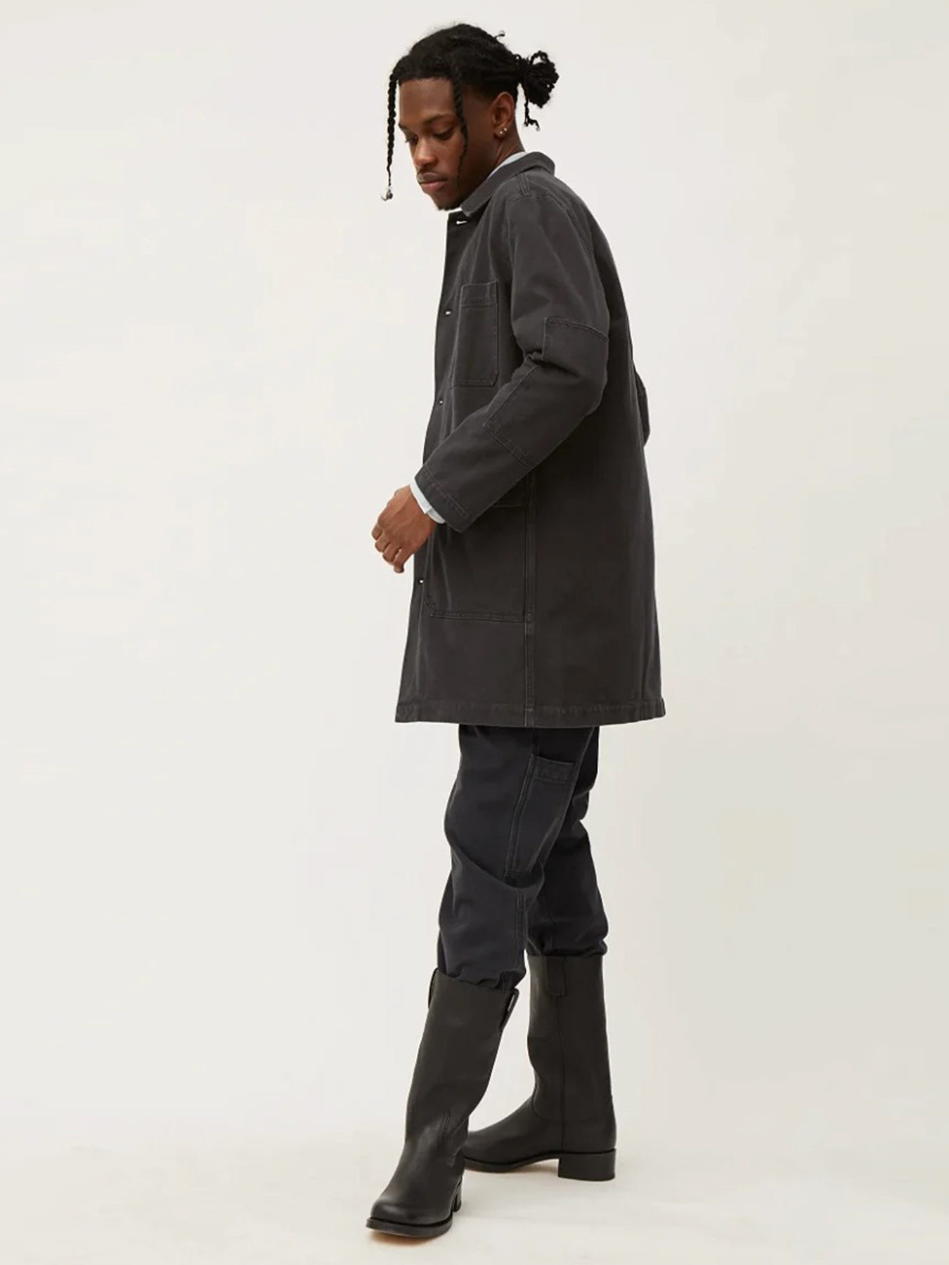 Плащ Weekday модель 8340561ral_Черный вымытый Плащ Weekday модель 8340561ral_Черный вымытый Фото