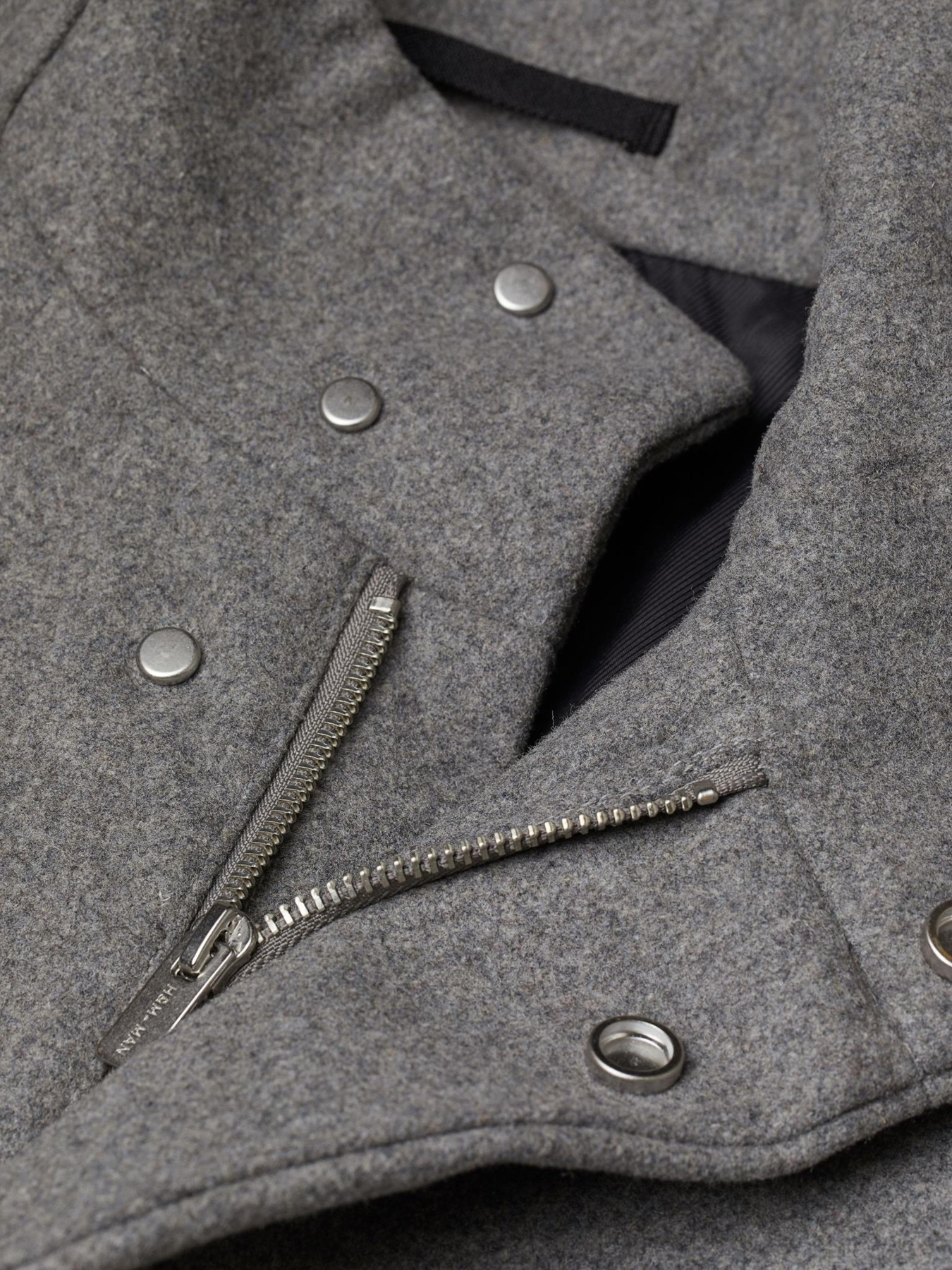 Пальто H&M модель 8634382wer_Серый Фото