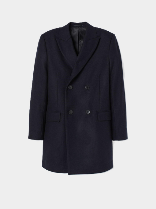 Пальто H&M модель 7505650wer_Темно-синий Фото