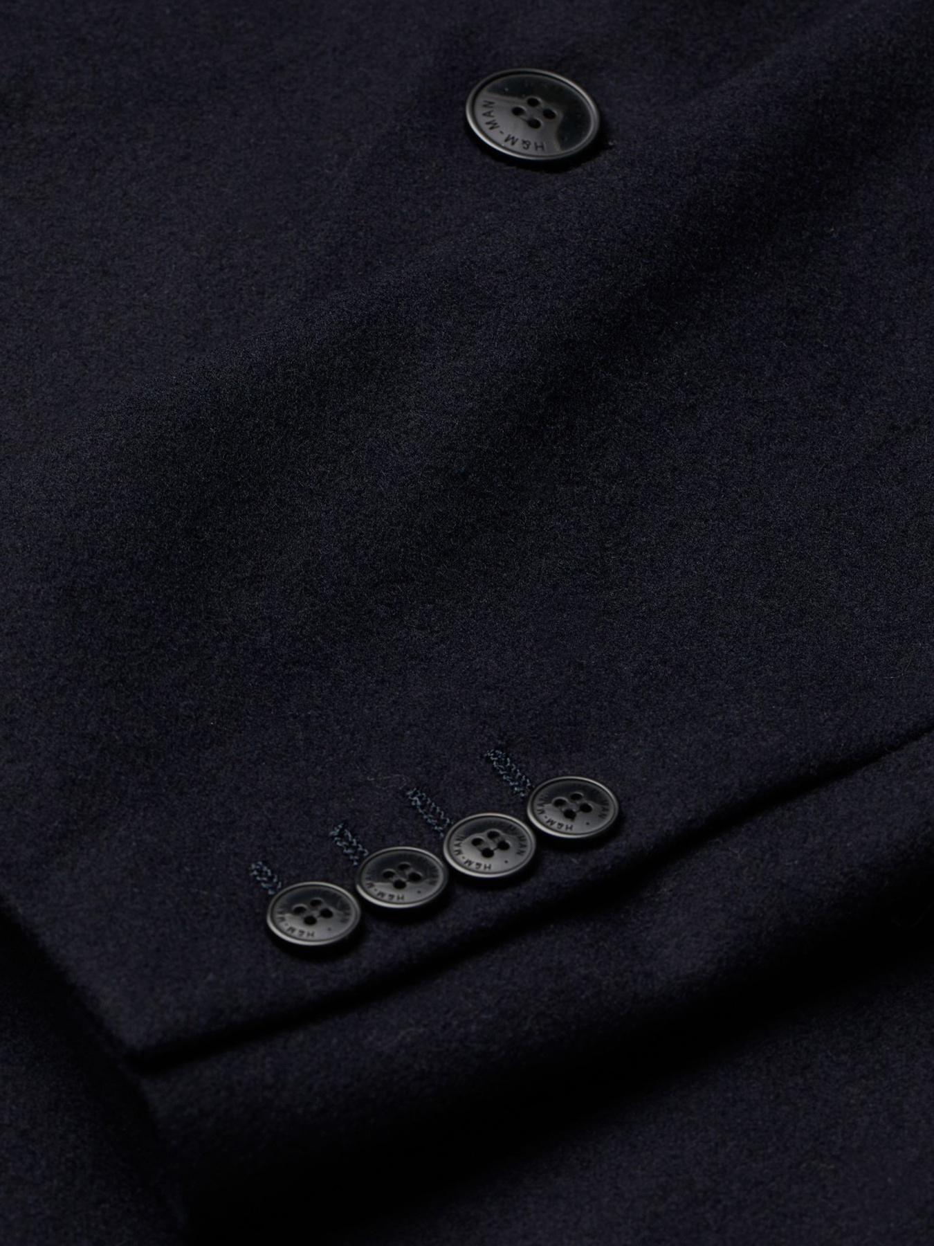 Пальто H&M модель 8634292wer_Темно-синий Фото