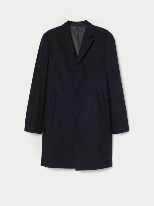 Пальто H&M модель 8634292wer_Темно-синий Фото