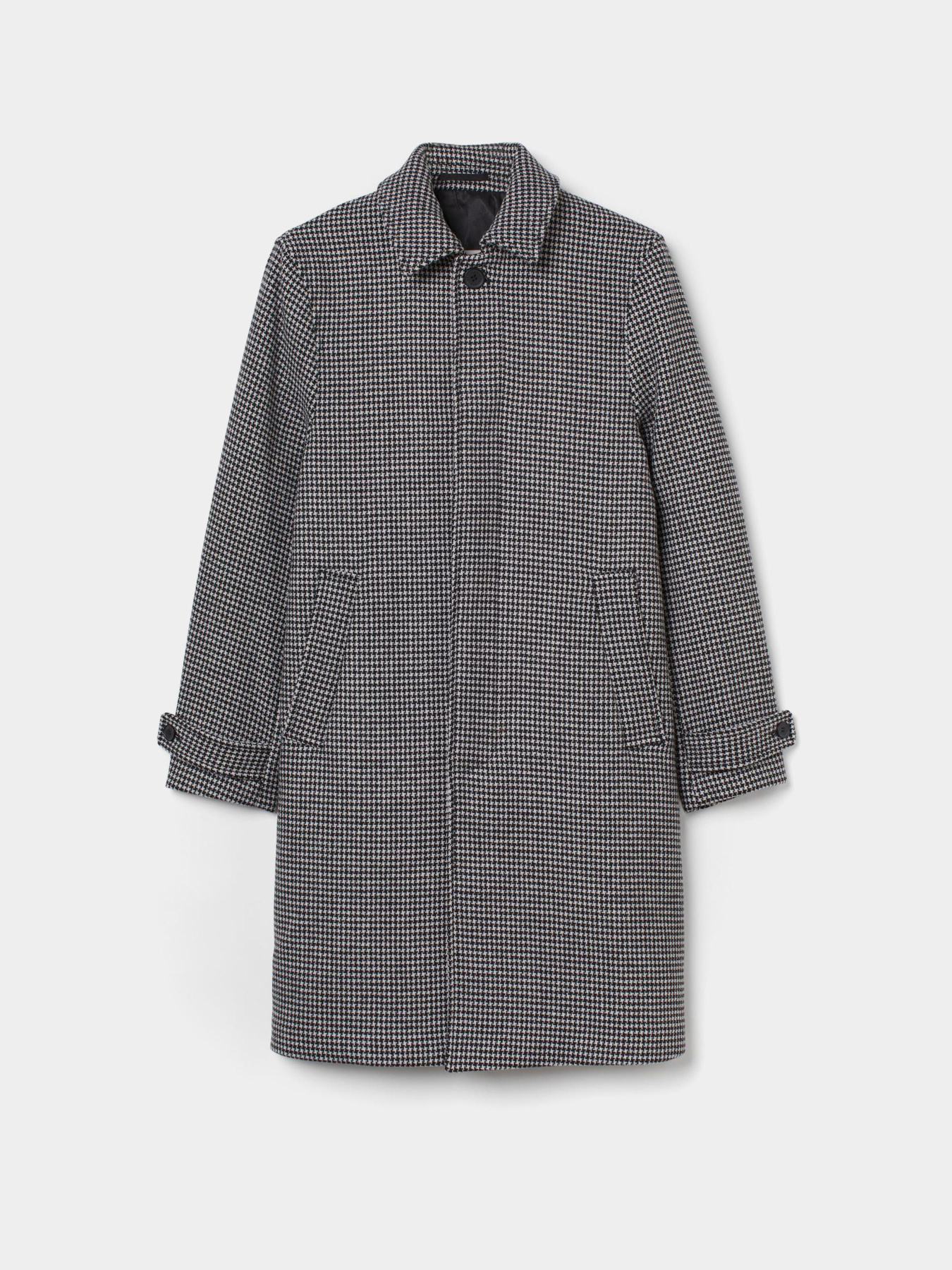 Пальто H&M модель 9784724arl_Черно-белый Фото