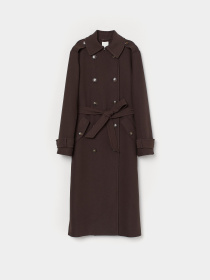 Пальто H&M модель 7871280wer_Темно-коричневый Фото