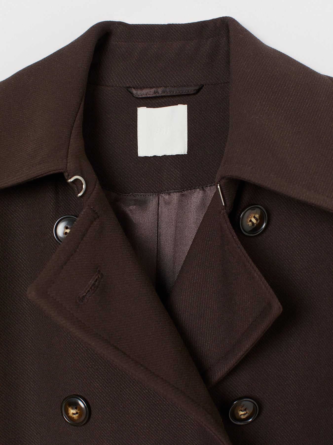 Пальто H&M модель 7871280wer_Темно-коричневый Фото