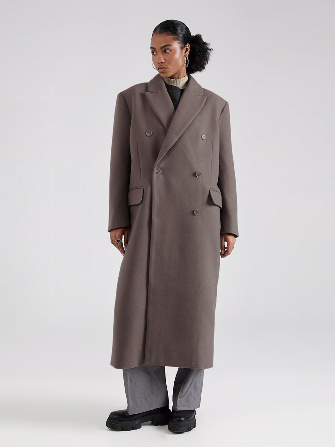 Пальто Weekday модель 4114963wer_Коричневый Фото
