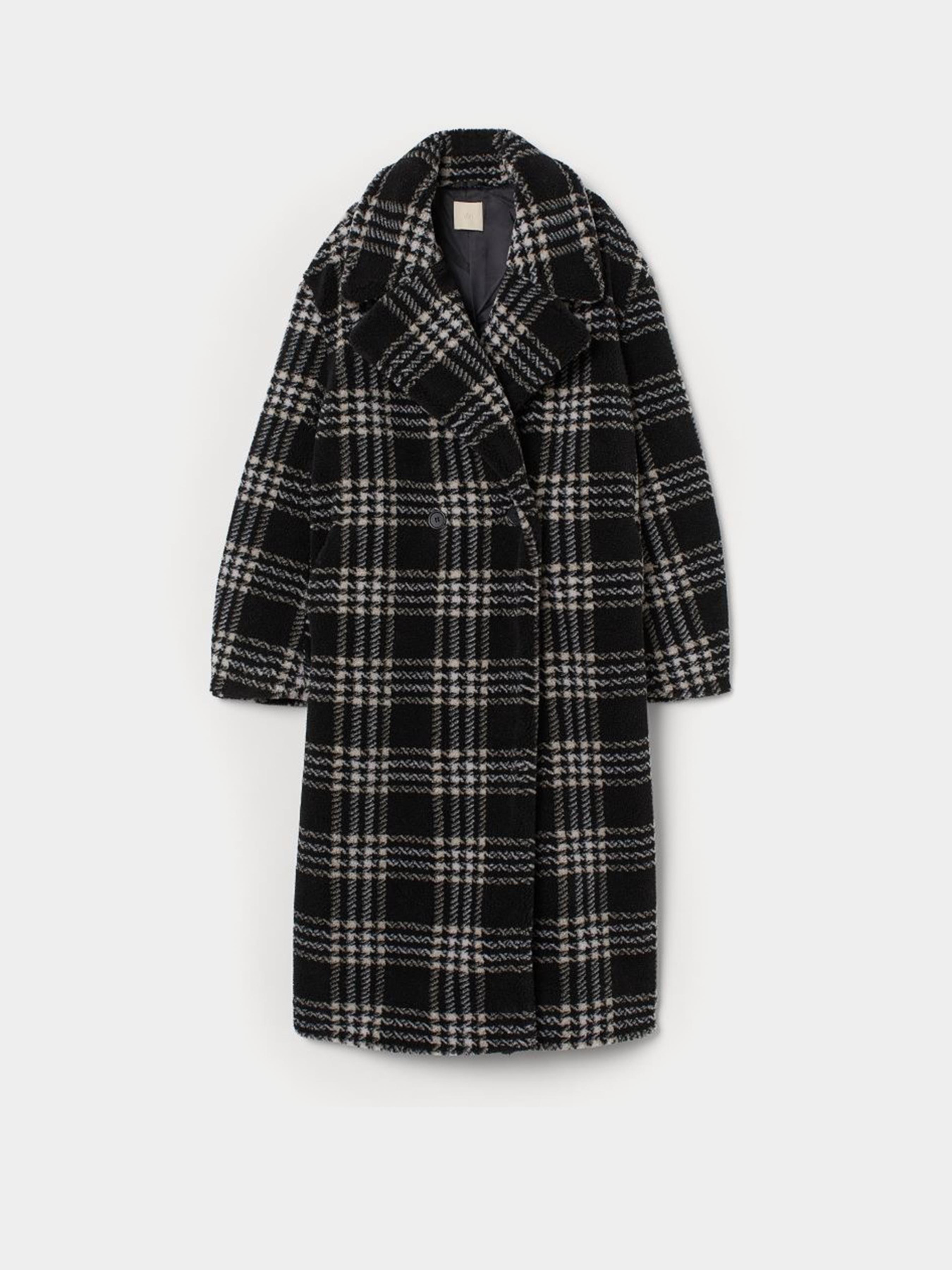 Пальто H&M модель 9168002wer_Черно-белый Фото