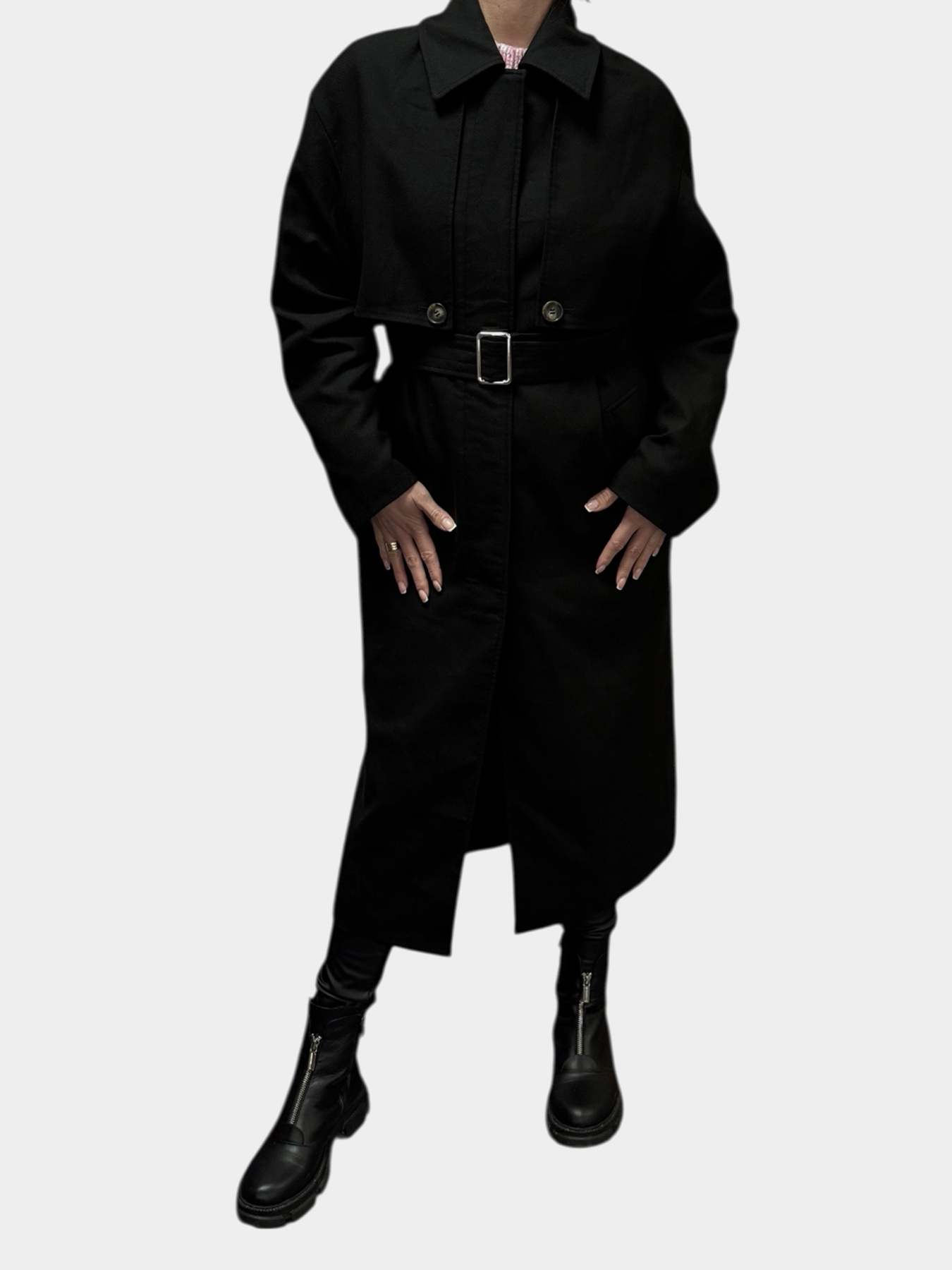 Пальто H&M модель 2325691wer_Черный Фото