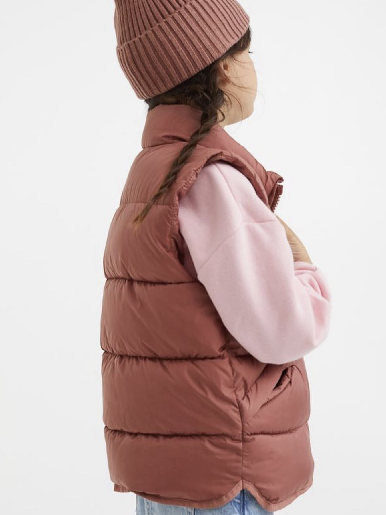 Жилет с утеплителем H&M модель 10756386kwer_Пудровый Фото