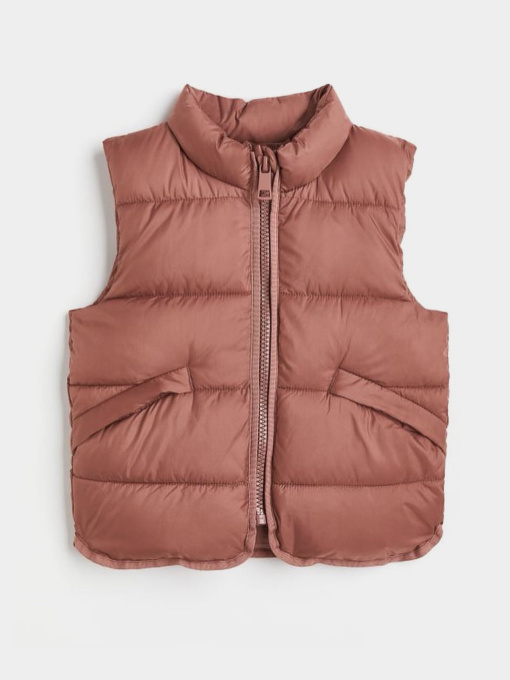 Утеплений жилет H&M модель 10756386kwer_Пудровый Фото