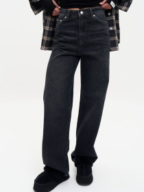 ДЖИНСИ WIDE LEG ГРАФІТОВИЙ WL 586 модель 250710583 Фото