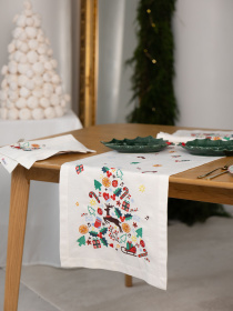 Новорічна доріжка "Різдвяна мелодія" Едельвіка модель 553-25-00 Фото