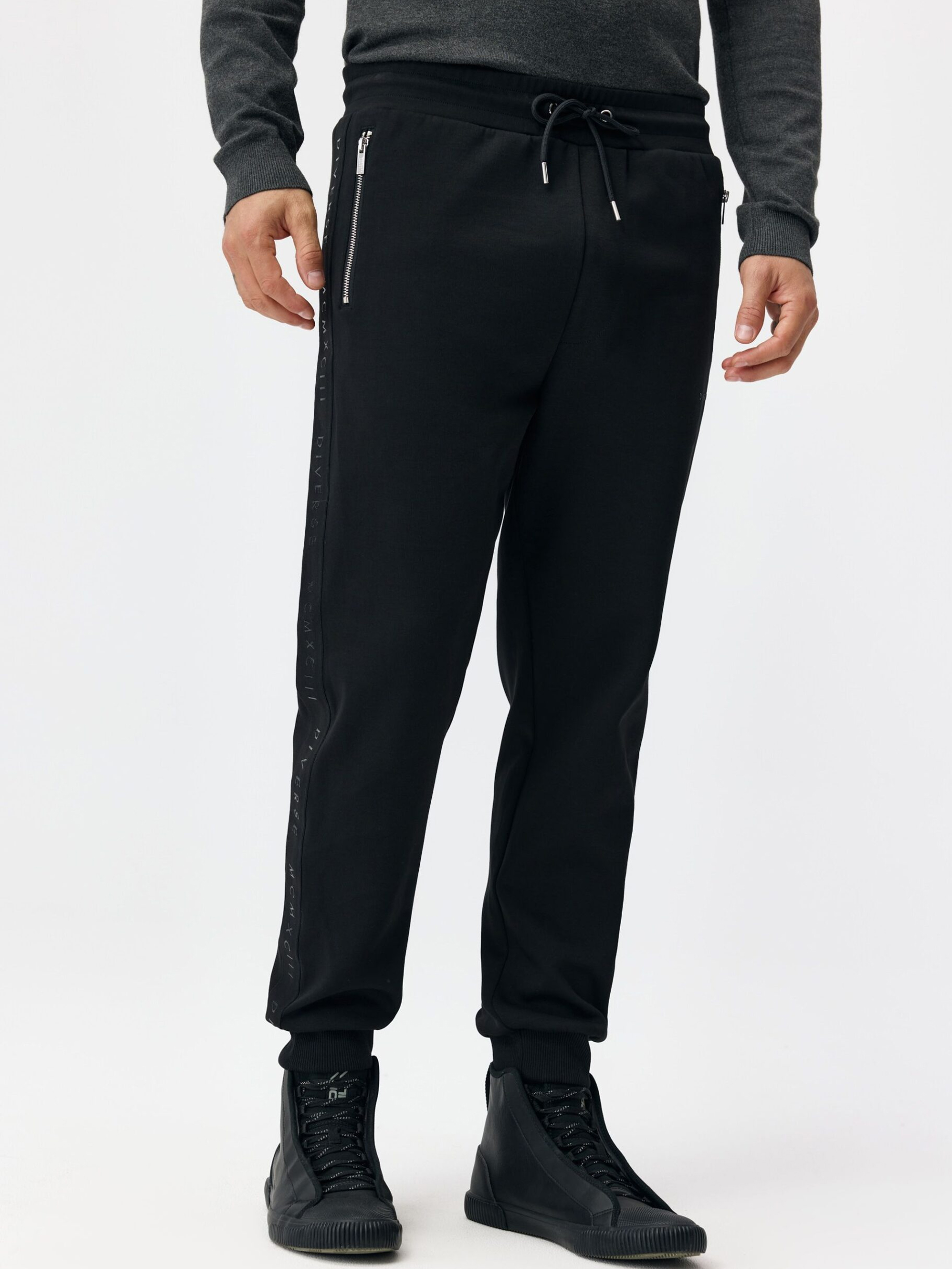 Чоловічі Спортивні штани DIVERSE Prm Sp (10048143001) колір чорний, матеріал бавовна/поліестер