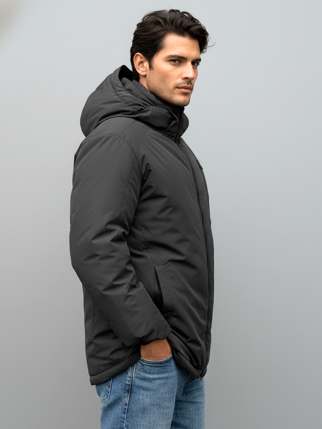 Пуховик Sun's House модель SB-23243-dark-grey Фото