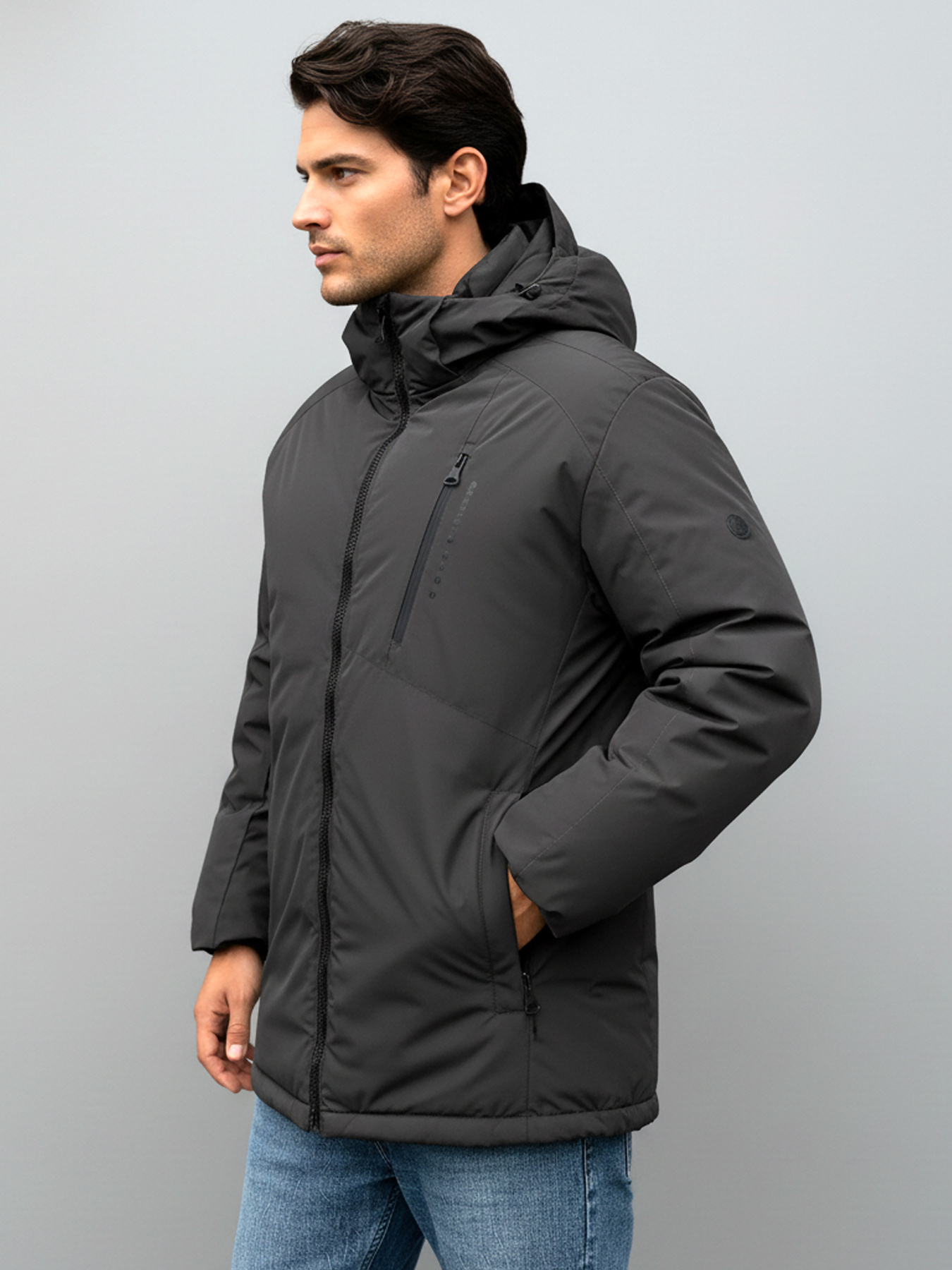 Пуховик Sun's House модель SB-23243-dark-grey Фото