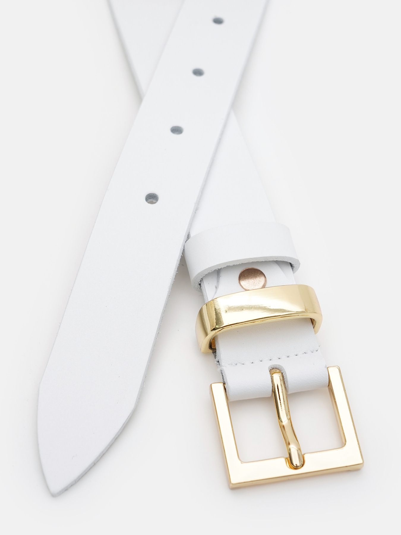 Ремень Borsa Leather модель 100g1genw131-white Фото