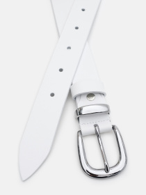 Ремінь Borsa Leather модель 100x1genw153-white Фото