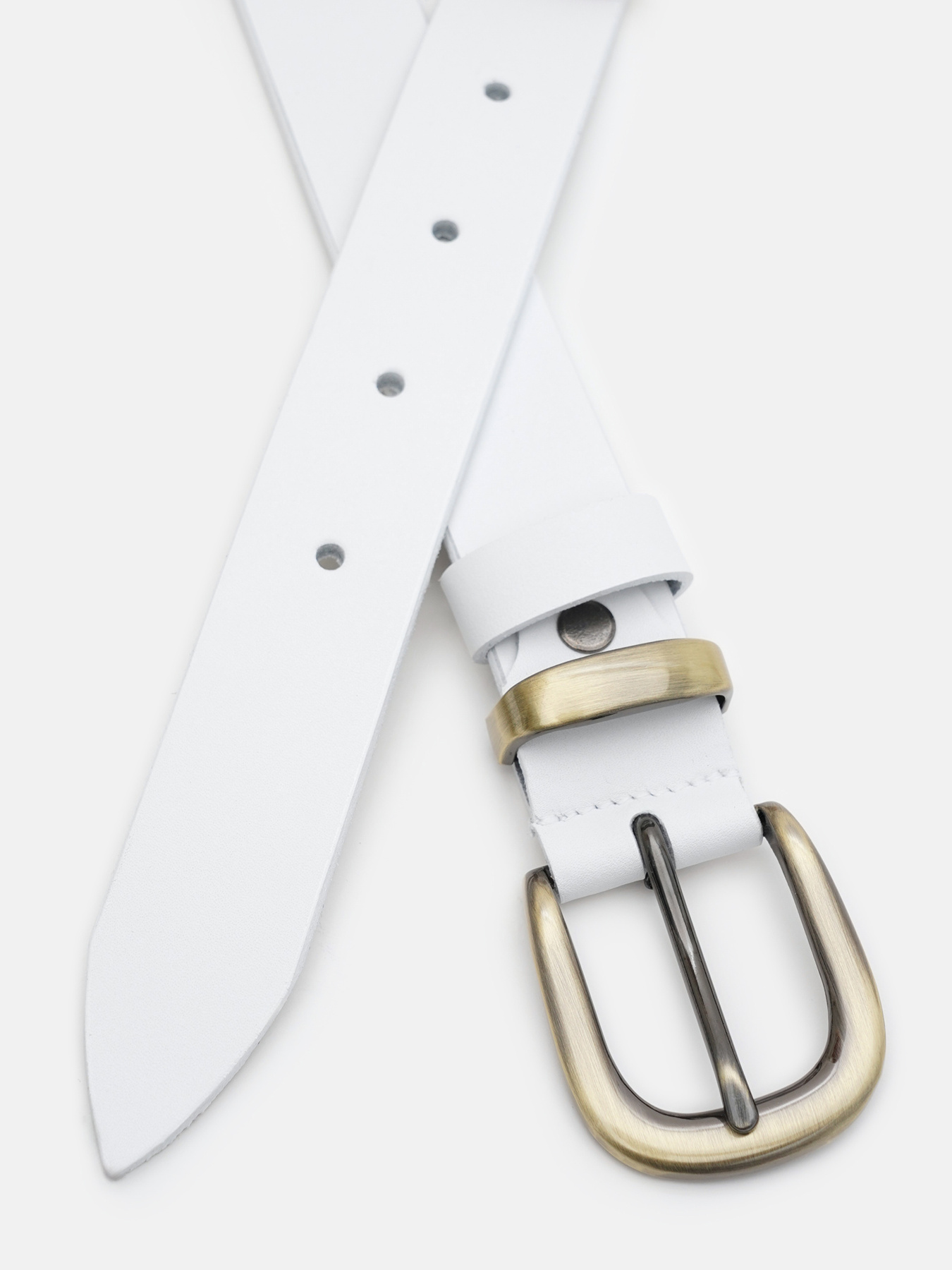 Ремінь Borsa Leather модель 100b1genw154-white Фото