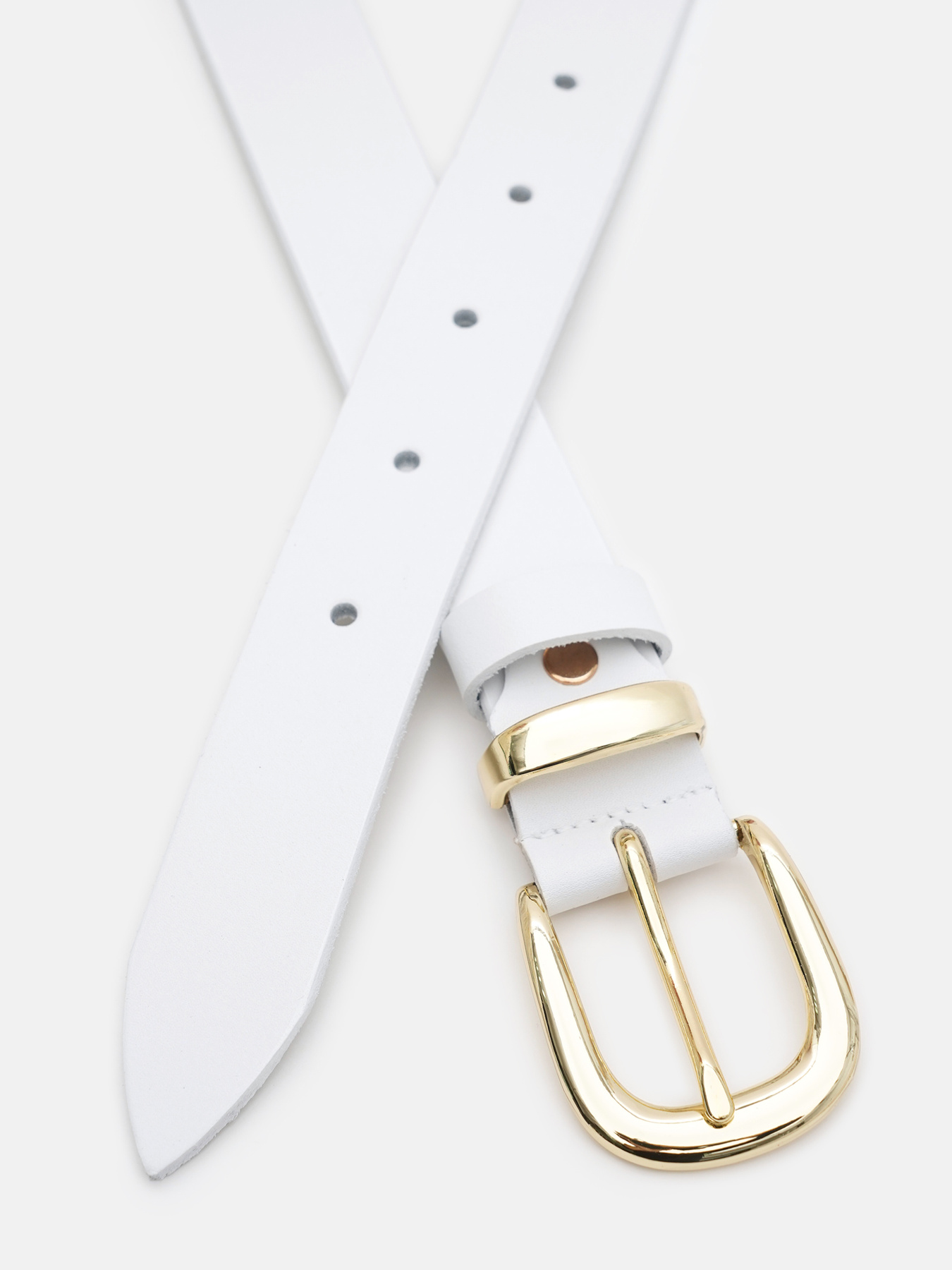 Ремінь Borsa Leather модель 110g1genw155-white Фото