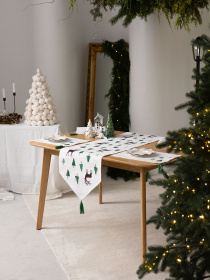 Новорічна доріжка з китичками "Ялинковий ліс" Едельвіка модель 549-25-09 Фото