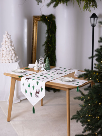 Новорічна доріжка з китичками "Ялинковий ліс" Едельвіка модель 549-25-09 Фото