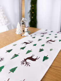 Новорічна доріжка з китичками "Ялинковий ліс" Едельвіка модель 549-25-09 Новорічна доріжка з китичками "Ялинковий ліс" Едельвіка модель 549-25-09 Фото