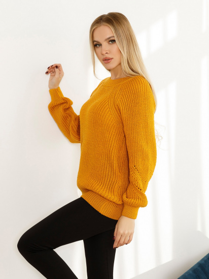 Светр ISSA Plus модель WN20-207_mustard — фото - INTERTOP