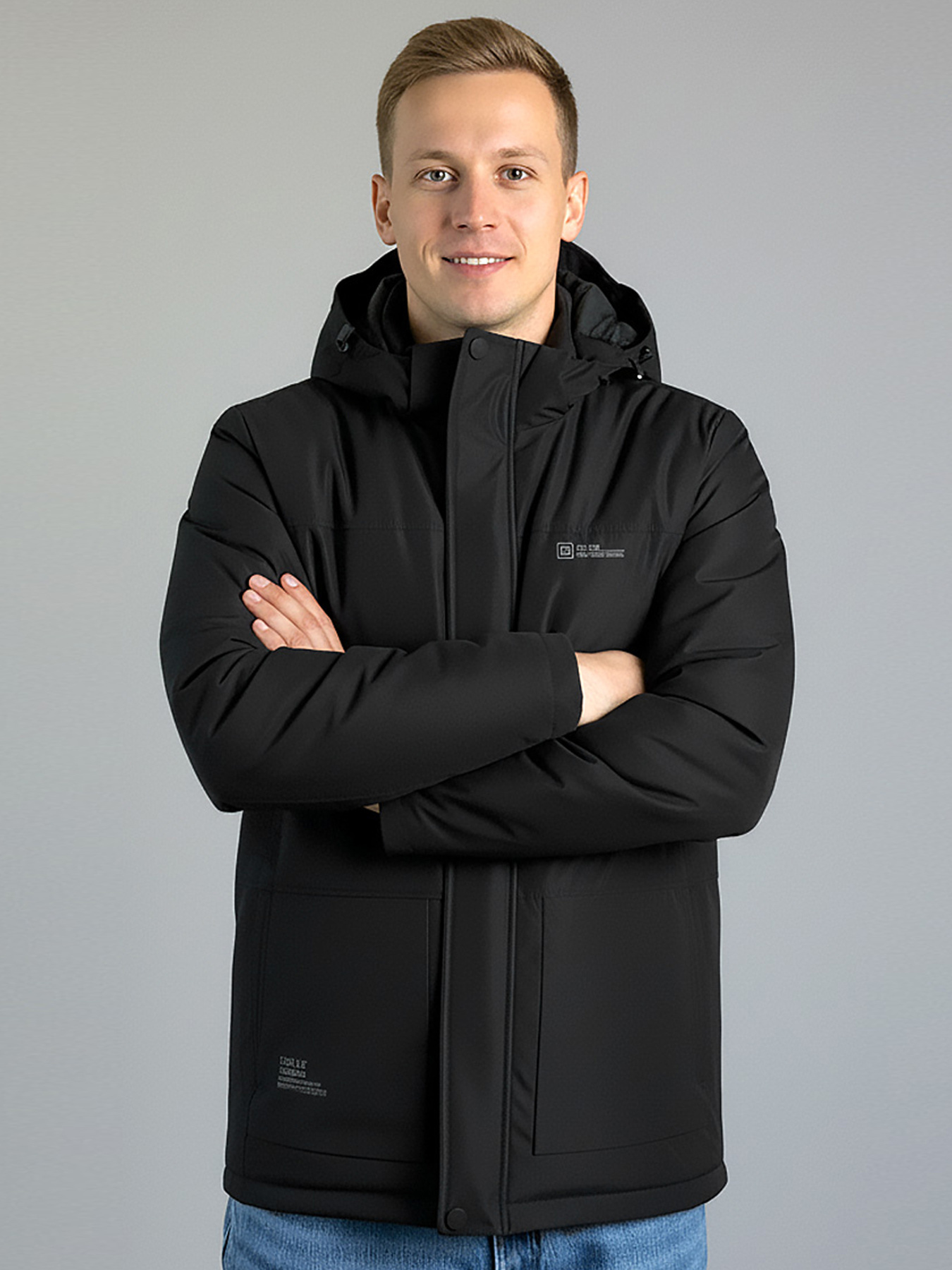 Демісезонна куртка Sun's House модель DV-105-black Фото