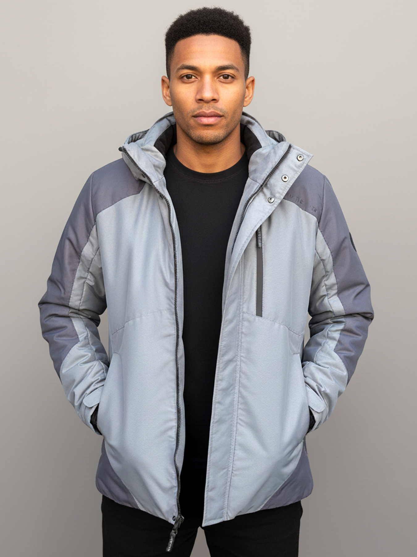 Демисезонная куртка Sun's House Полиэстер модель RC-V-4-combi-grey Фото