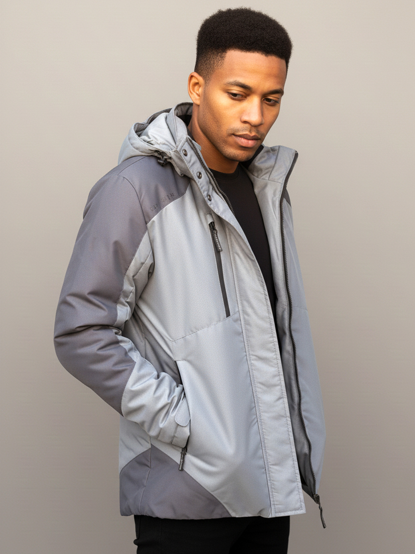 Демисезонная куртка Sun's House Полиэстер модель RC-V-4-combi-grey Фото