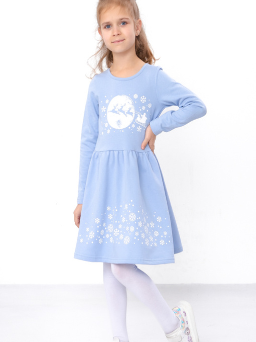 Платье миди Носи своє модель 6117-2-blakitnij-olen-snzhinki Фото