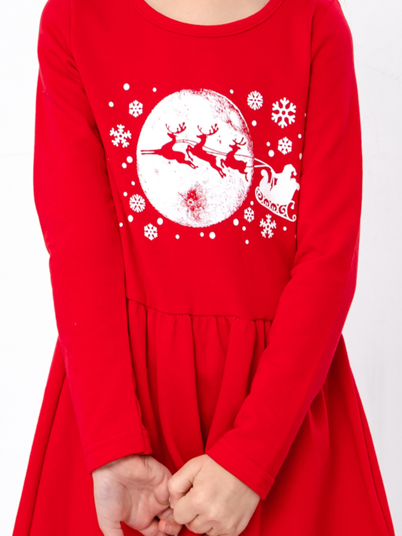 Платье миди Носи своє модель 6117-2-chervonij-olen-snzhinki Фото