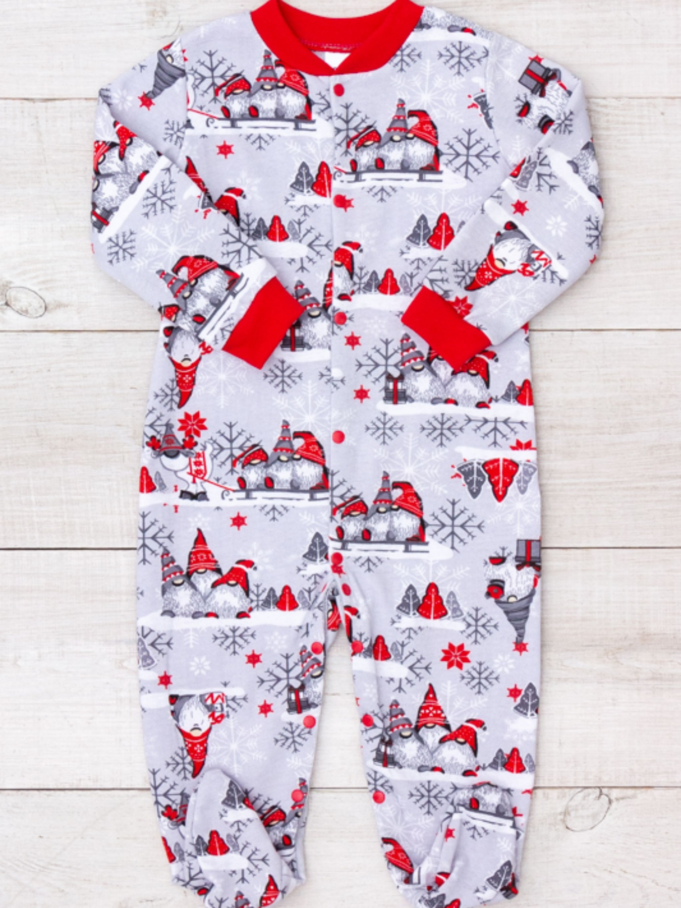 Нательный комбинезон Носи своє модель 5058-024-skandinavsxkij-gnom-chervonij Фото