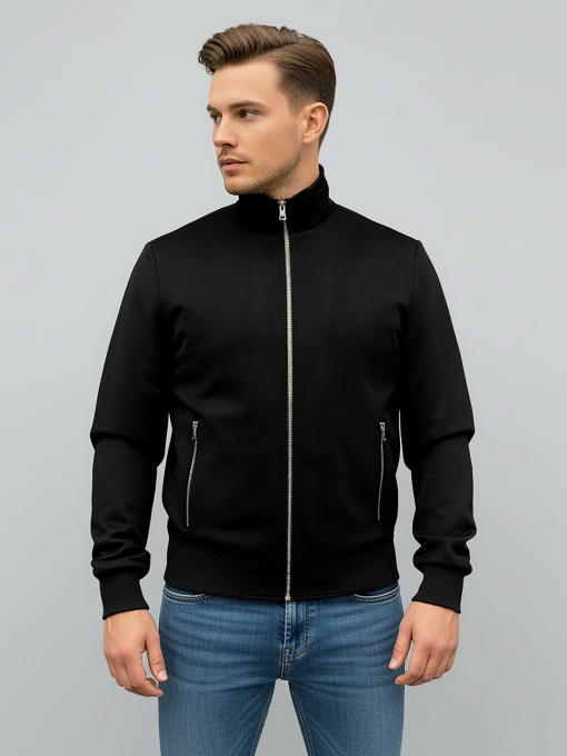 Замшева Чорна Куртка-Бомбер AS-125-alter-black модель AS-125-alter-black Фото