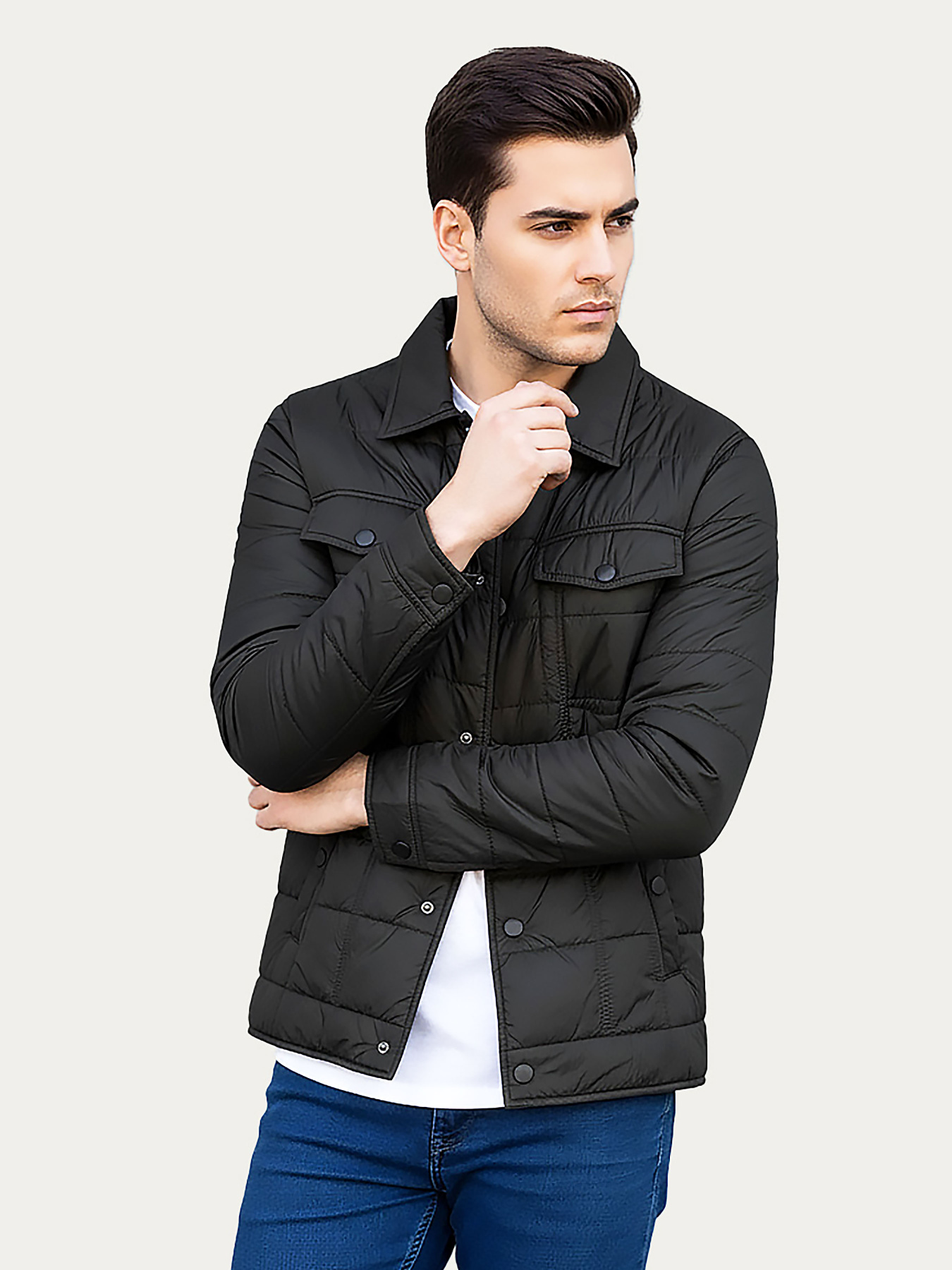 Чоловіча чорна легка куртка AS-Sonar-113-black модель AS-Sonar-113-black Фото