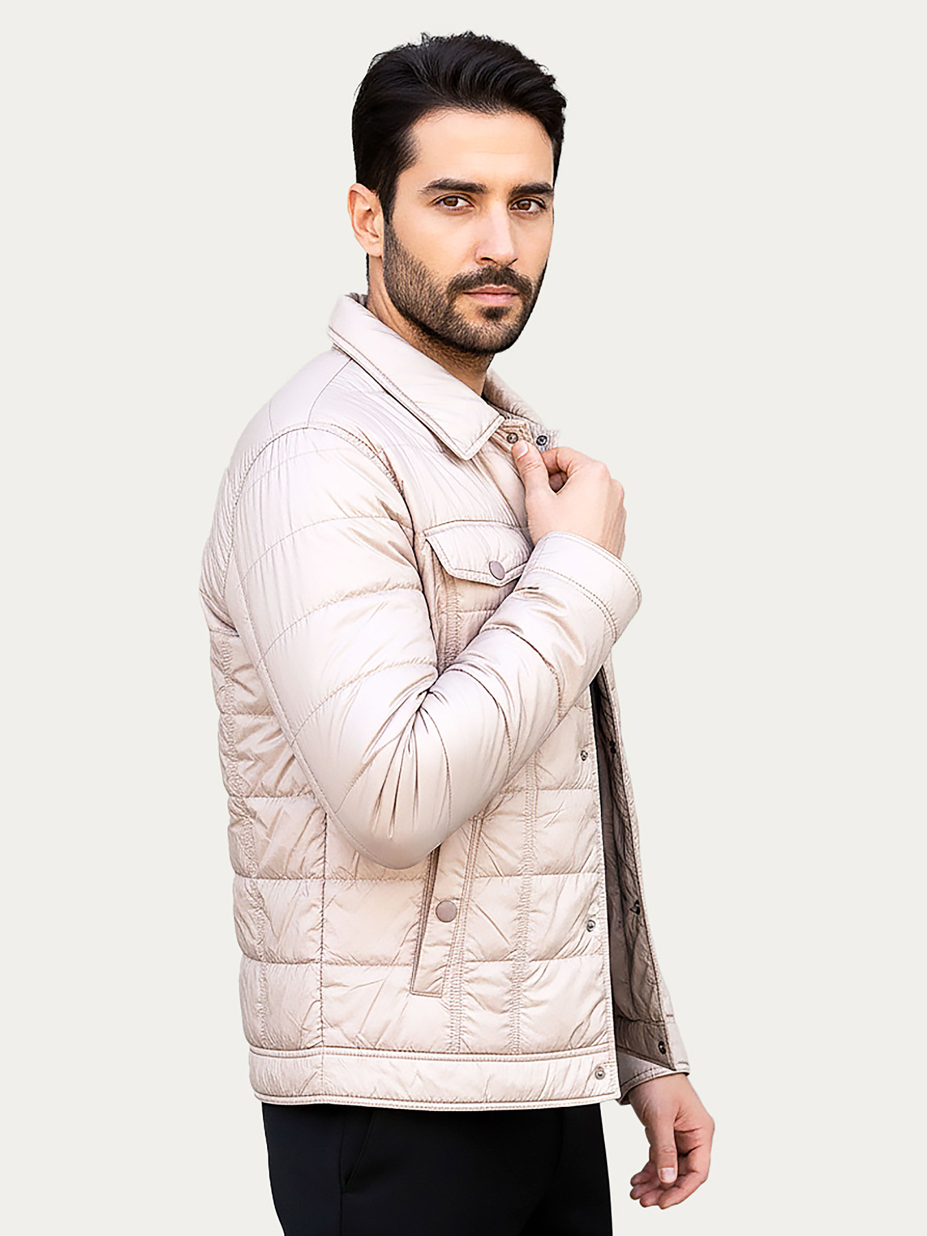 Мужская бежевая легкая куртка AS-Sonar-115-beige модель AS-Sonar-115-beige Фото