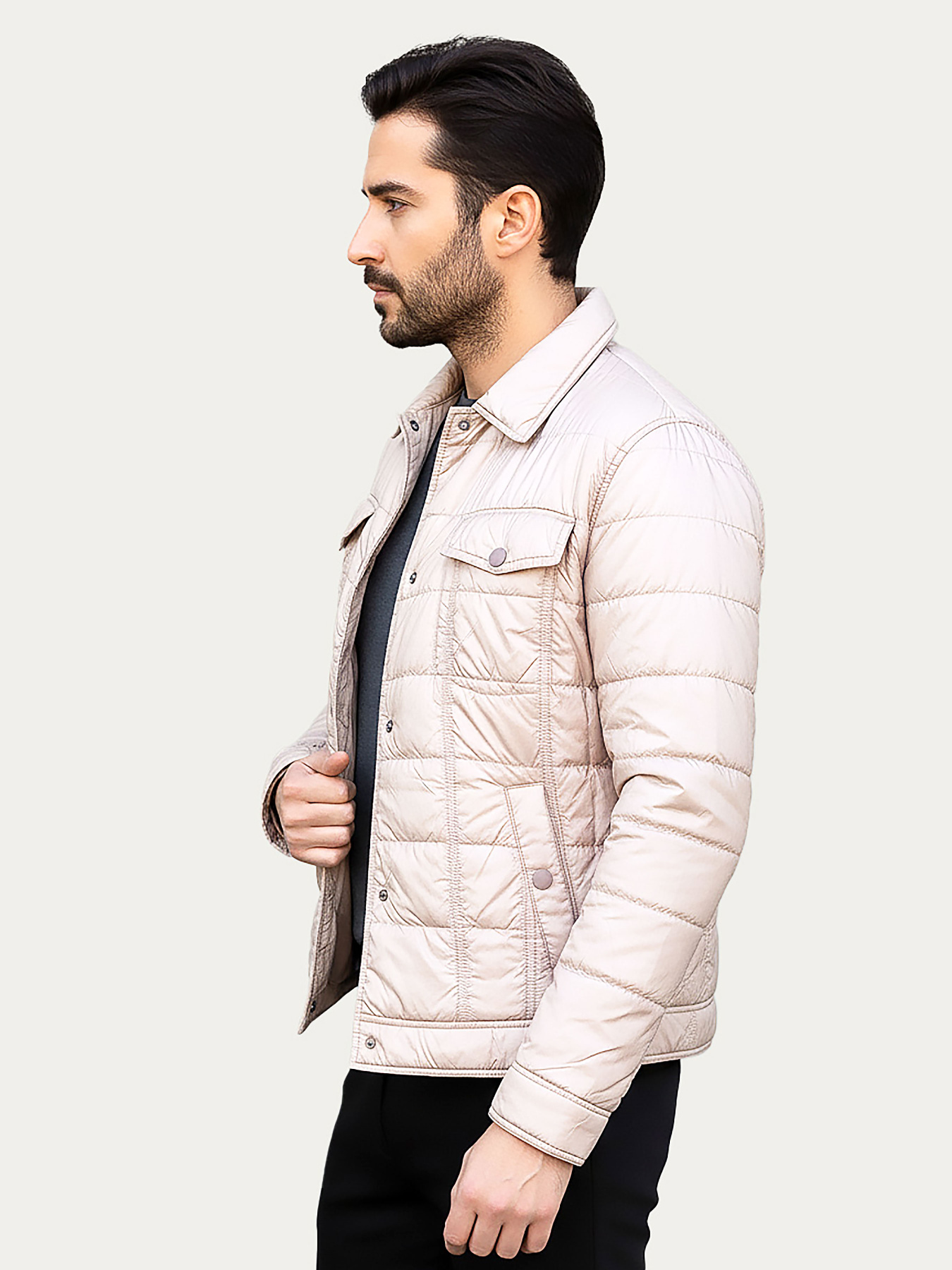 Мужская бежевая легкая куртка AS-Sonar-115-beige модель AS-Sonar-115-beige Фото