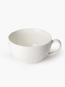 Чашка "Луч" фарфоровая белая MBM MY HOME модель KP-138 WHITE Фото