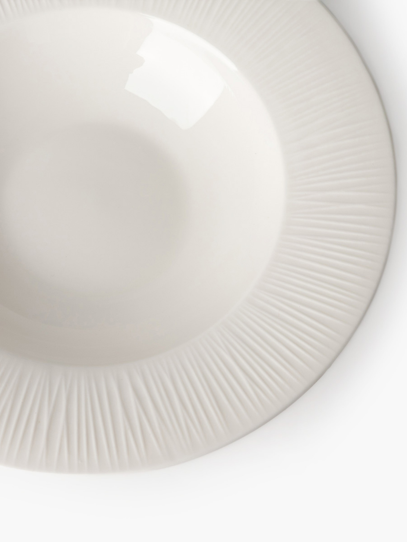 Тарілка глибока "Промінь" порцелянова біла MBM HOME модель KP-137 WHITE Фото