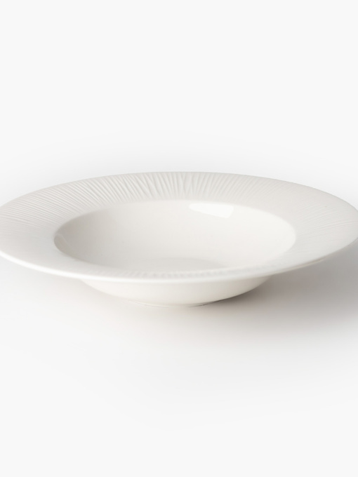 Тарелка глубокая "Луч" фарфоровая белая MBM HOME модель KP-137 WHITE Фото